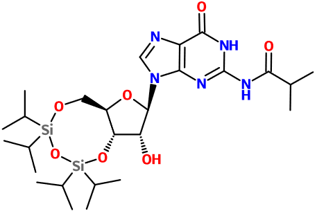 (image for) MC081106 N2-Isobutyryl-3',5'-O-(1,1,3,3-tetraisopropyl-1,3-disiloxanediyl)guanosine